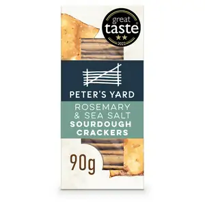 Peter's Yard Rosemary & Sea Salt Sourdough Crackers 90g