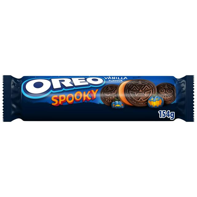 Oreo Spooky Cocoa Sandwich Cookies with Vanilla Flavour Filling 154g - gallery image 1