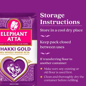 Elephant Atta 1.5kg Chakki Gold Whole Wheat Chapatti Flour - gallery image 5