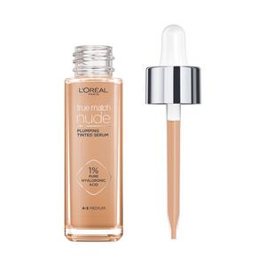 L'Oreal Paris True Match Nude Plumping Tinted Serum, 1% Hyaluronic Acid, Shade 4-5 Medium - gallery image 2
