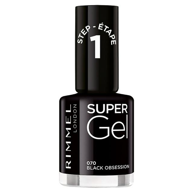 Rimmel London Super Gel Nail Polish Black 12ml - gallery image 1