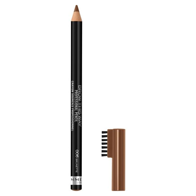 Rimmel London Brow This Way Professional Brow Pencil 006 Brunette 1.4g - gallery image 1