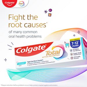 Colgate Total Active Prevention Kids 7-12 Years Mild Mint Toothpaste 50ml - gallery image 2