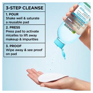 Garnier Micellar Hyaluronic Aloe Water Facial Cleanser Makeup Remover For Dehydrated Skin 400ml - gallery image 3
