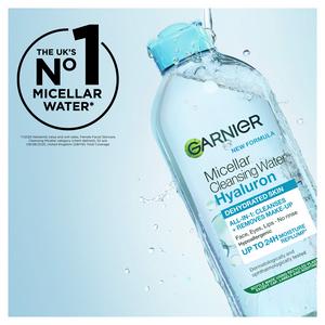 Garnier Micellar Hyaluronic Aloe Water Facial Cleanser Makeup Remover For Dehydrated Skin 400ml - gallery image 5