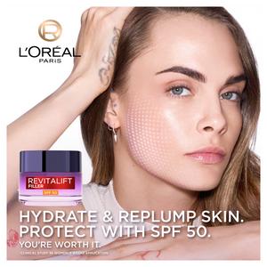 L'Oreal Paris Revitalift Filler Anti Ageing Anti-Wrinkle SPF 50 Deep Replumping Cream 50ml - gallery image 3
