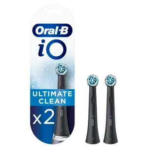 Oral-B iO Ultimate Clean Black Toothbrush Heads x2