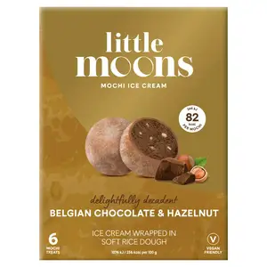 Little Moons Belgian Chocolate & Hazelnut Ice Cream x6 192g