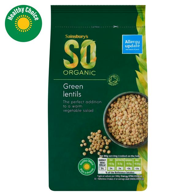 Sainsburys Green Lentils, SO Organic 500g