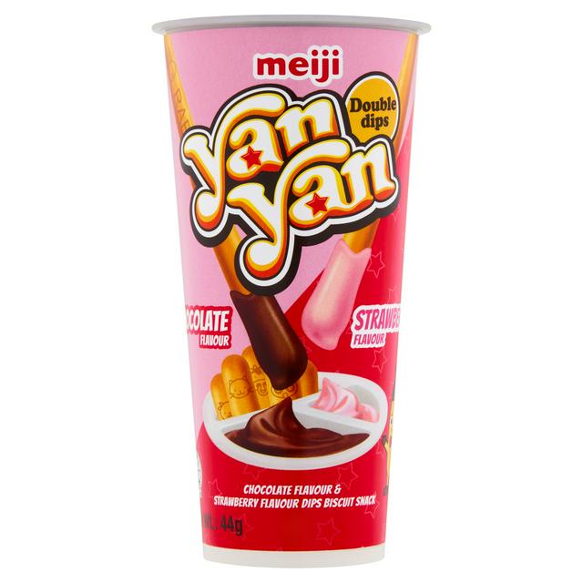 Yan Yan Chocolate & Strawberry Flavour Dips Biscuit Snack 44g