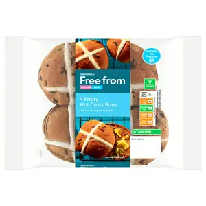 Sainsbury's Free From Fruity Hot Cross Buns x4