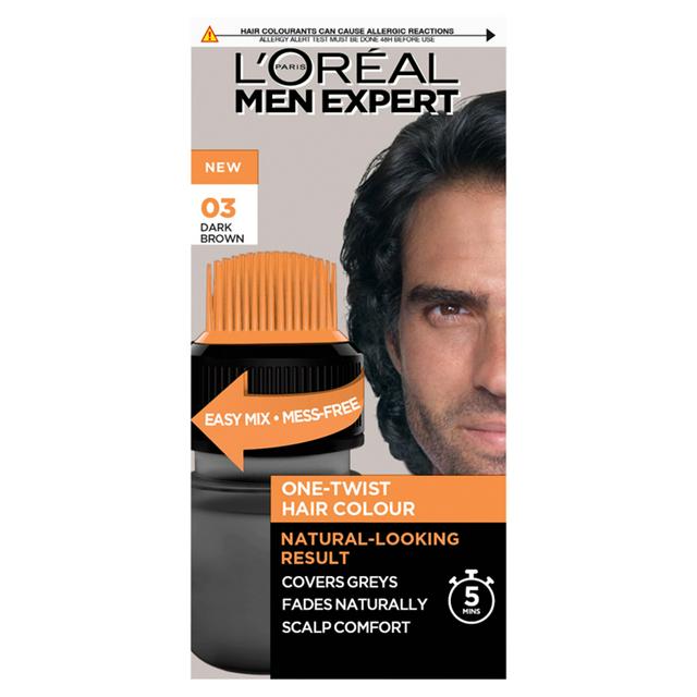 L'Oreal Paris Men Expert One Twist Hair Colour Shade 3 Dark Brown |  Sainsbury's