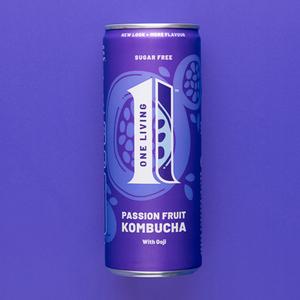 One Living Sugar Free Passion Fruit Kombucha with Goji 4x250ml - gallery image 4