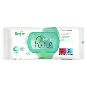 Pampers Aqua Pure Baby Wipes 1 Pack = 48 Baby Wet Wipes