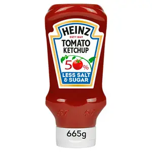 Heinz 50% Less Sugar & Salt Tomato Ketchup 665g