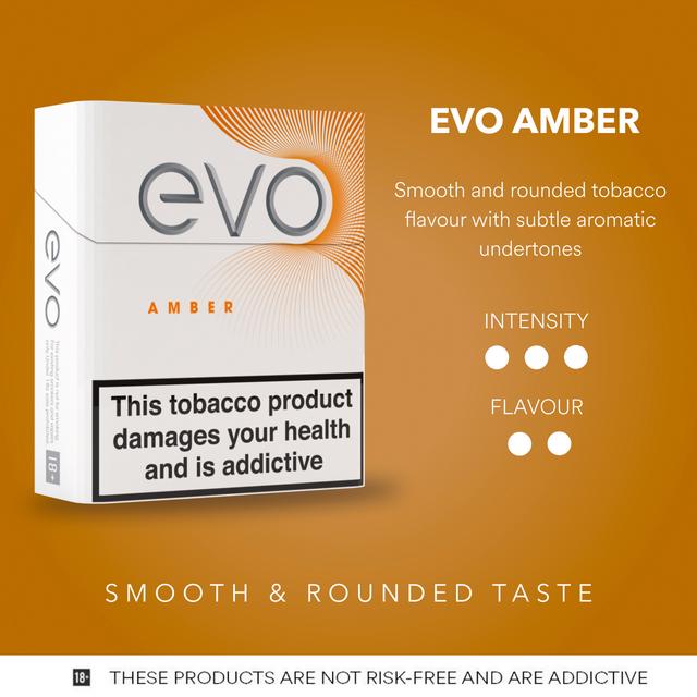 Evo Amber Tobacco Sticks Pack Designed Exclusively for Heating x20