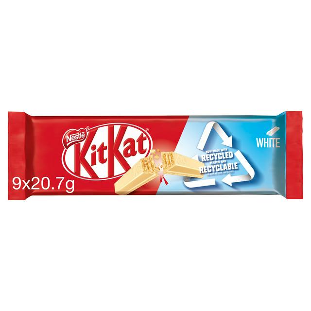 Kit Kat 2 Finger White Chocolate Biscuit Bar Multipack x9