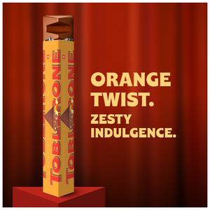 Toblerone Orange Twist with Honey & Almond Nougat Chocolate Bar 360g - gallery image 3