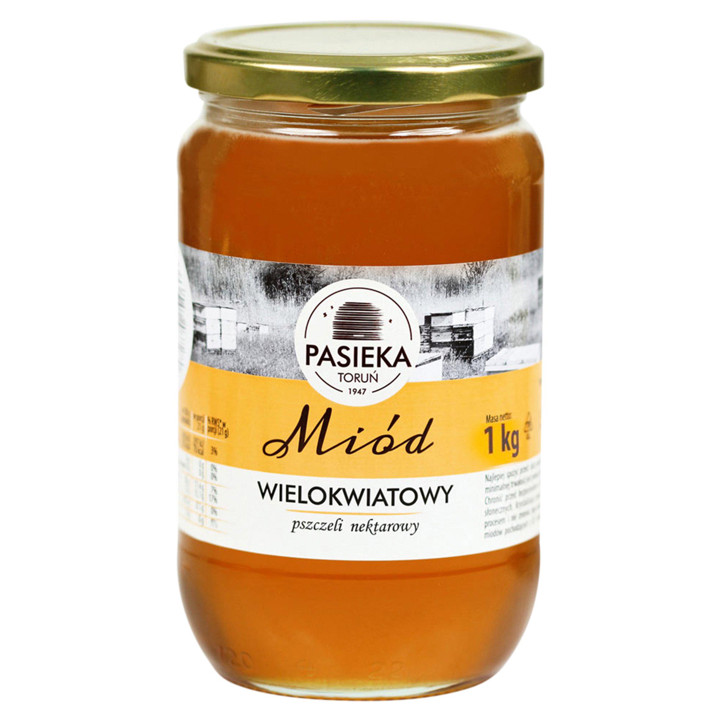 Pasieka Multiflower Clear Honey Natural Spread 1kg Jar