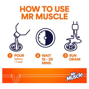 Mr Muscle Drain Deep Clean & Odour Eliminating Foamer 500ml - gallery image 2