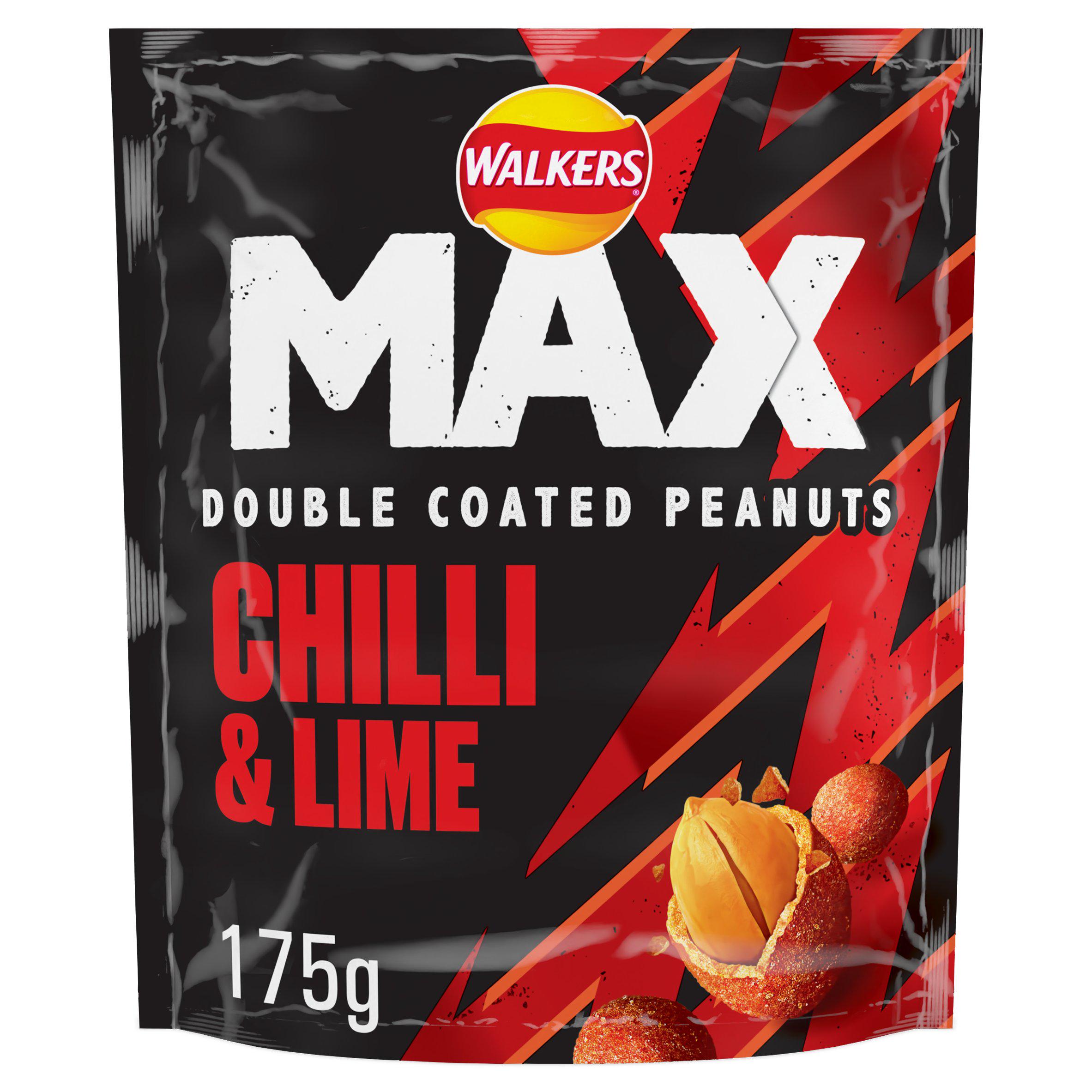 Walkers Max Chilli Lime Coated Peanuts Sharing Bag 175g