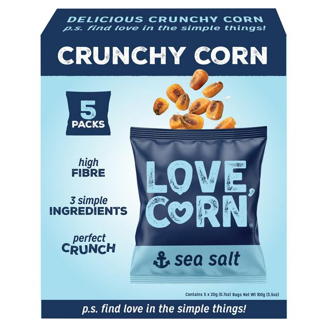 Love Corn Sea Salt Delicious Crunchy Corn 5x20g - gallery image 1