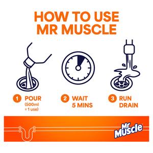Mr Muscle Max Gel Sink & Drain Unblocker Twin 2x1000ml - gallery image 2