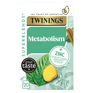 Twinings Superblends Metabolism Peppermint with Spiced Green Tea & Nettle Bags x20 40g