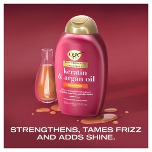 OGX Anti Frizz Keratin Smoothing Oil Shampoo Sulfate Free 385ml - gallery image 3