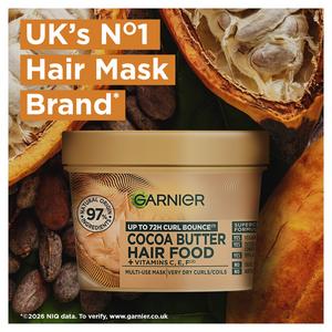 Garnier Ultimate Blends Cocoa Butter Hair Food Multi Use Mask 400ml - gallery image 2