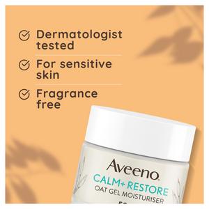 Aveeno Face Calm & Restore Oat Gel Face Cream Moisturiser 50ml - gallery image 5