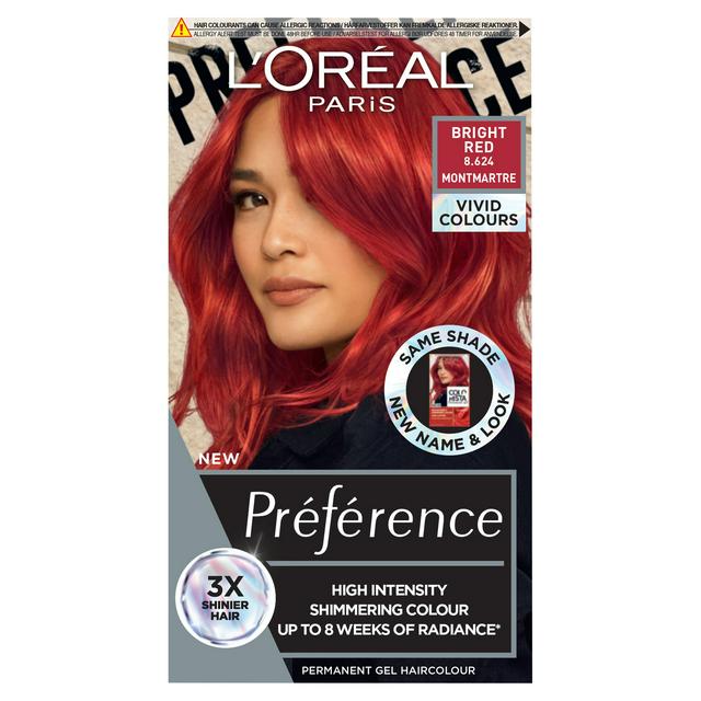 L'Oreal Paris Preference Vivids Colorista Permanent Gel Hair Dye Bright Red  , 273g | Sainsbury's