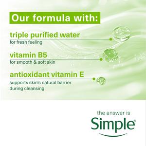 Simple Kind to Skin 25 Wipes Biodegradable Facial Cleansing Make-Up Remover Wipes - gallery image 4