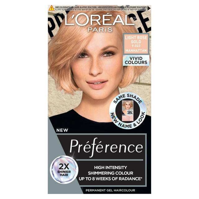 L'Oreal Paris Preference Vivids Colorista Permanent Gel Hair Dye Light Rose  Gold , 273g | Sainsbury's