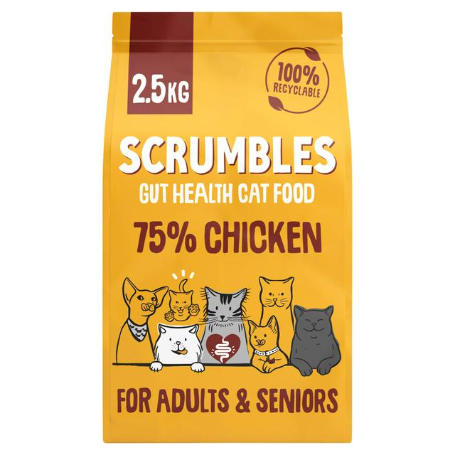Scrumbles 75% Chicken for Adults & Seniors Cat Food 2.5kg - gallery image 1