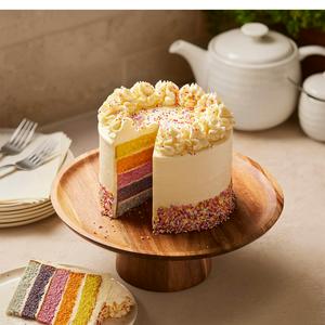 Sainsbury's 1.2kg Rainbow Layer Birthday Cake - gallery image 2