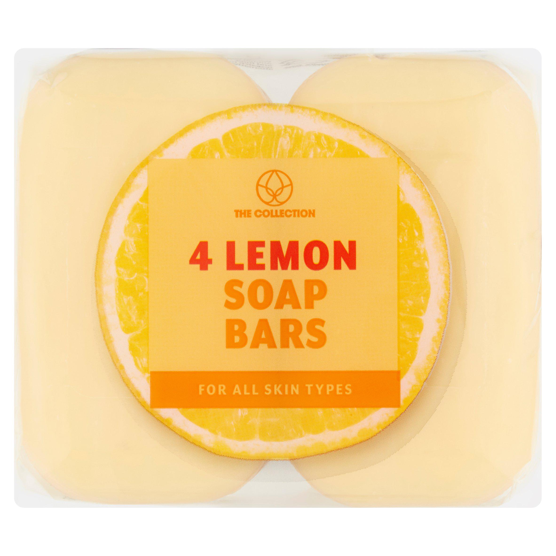 Sainsbury&apos;s The <b>Collection</b> Lemon <b>Soap</b> Bars 4x125g.