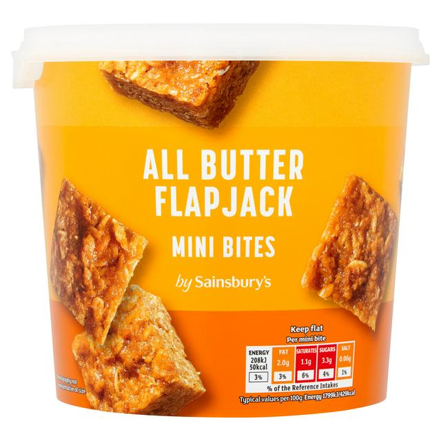 Sainsburys 335g Butter Flapjack Mini Bites Tub