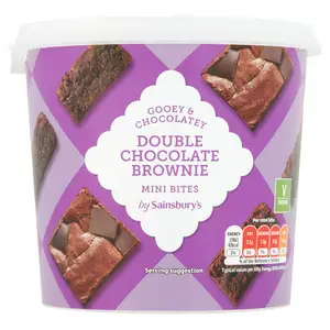 Sainsbury's Double Chocolate Brownie Cake Bites Tub 240g