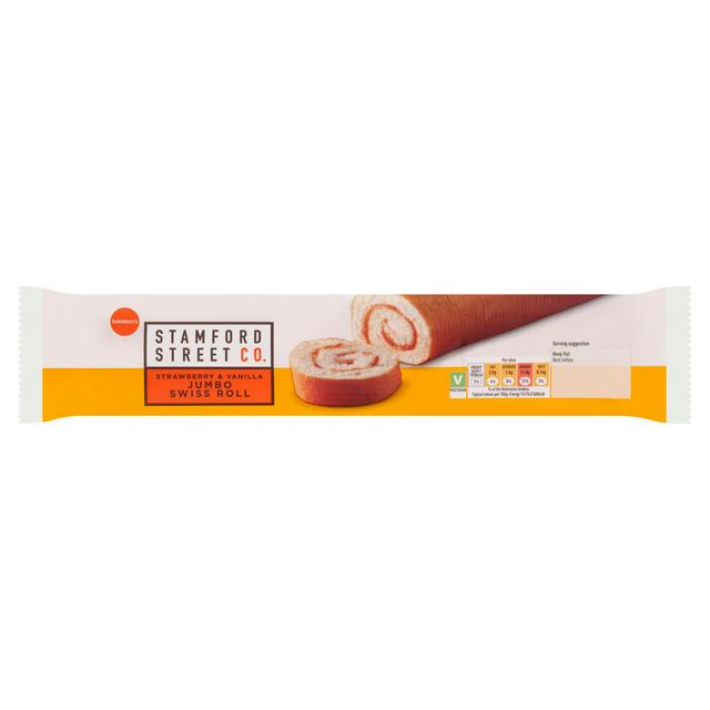 Stamford Street Co. Strawberry & Vanilla Jumbo Swiss Rolls 365g - gallery image 1