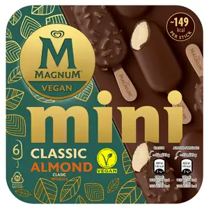 Magnum Mini Vegan Classic & Almond Ice Cream Sticks x6 55 ml