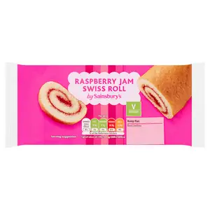 Sainsbury's Raspberry Swiss Roll Cake 190g