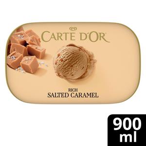 Carte D'or Rich Salted Caramel Ice Cream Dessert Tub 900ml - gallery image 2