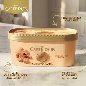 Carte D'or Rich Salted Caramel Ice Cream Dessert Tub 900ml - gallery image 4