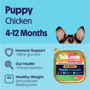 Tails.com Inner Vitality Advanced Nutrition For Puppies Chicken Wet Dog Food 150g - gallery image 4