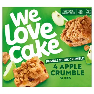 We Love Cake Apple Crumble Slices Delicious Cake Slices x4 156g