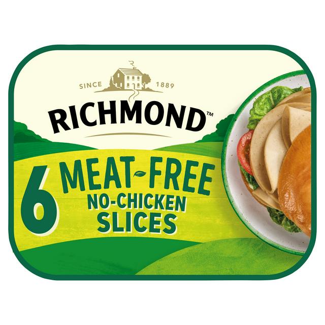 Richmond Vegan Vegetarian Roast Chicken Style Slices x6 90g