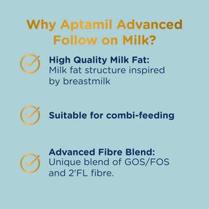 Aptamil Advanced 2 Follow On Baby Milk Formula Powder 6-12 Months 800g - gallery image 2