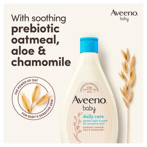 Aveeno Baby Gentle Bath & Wash Baby Bath For Sensitive Skin 400ml - gallery image 2