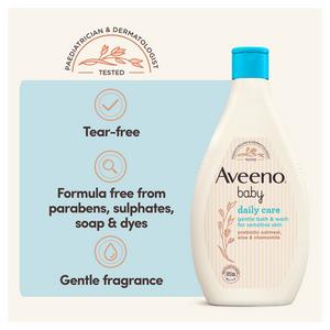 Aveeno Baby Gentle Bath & Wash Baby Bath For Sensitive Skin 400ml - gallery image 3